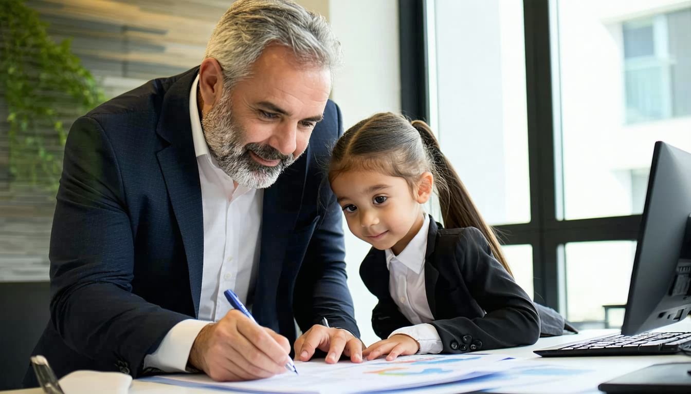 A senior credit officer and junior analyst reviewing a loan file together